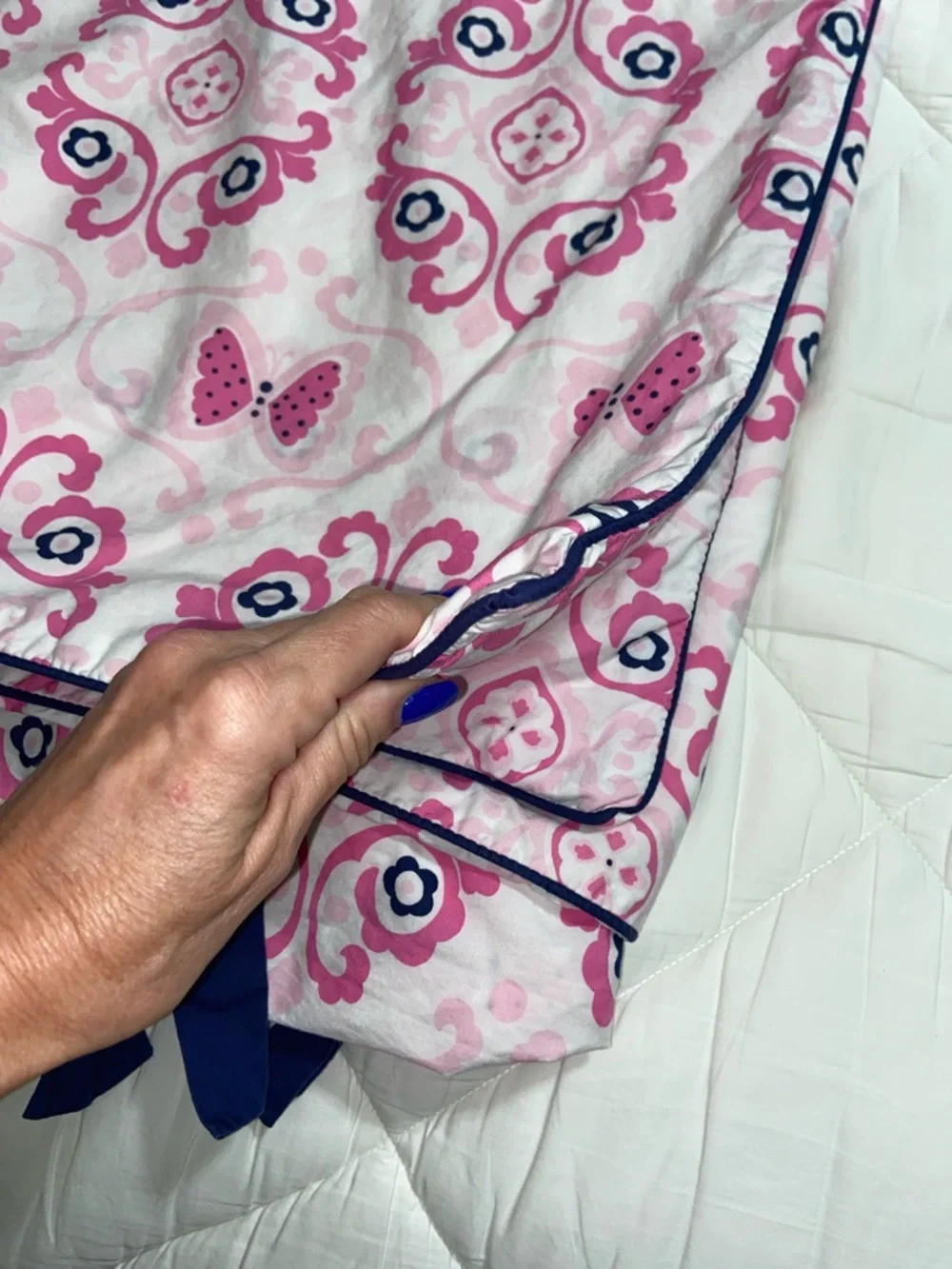 RARE like new Pottery Barn Kids floral butterfly duvet cover full/queen